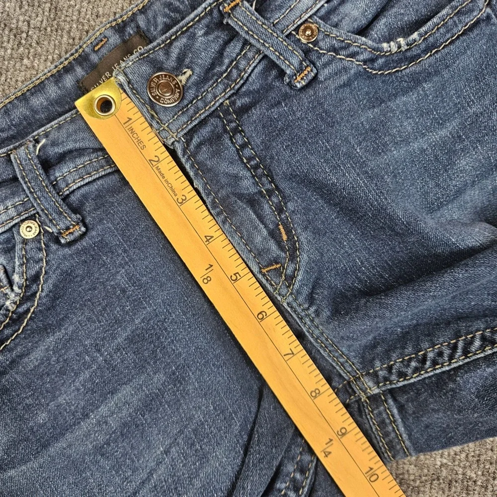 Silver Suki Skinny Jeans Women's 32 Dark Wash Mid Rise Denim Stretch Blue Casual